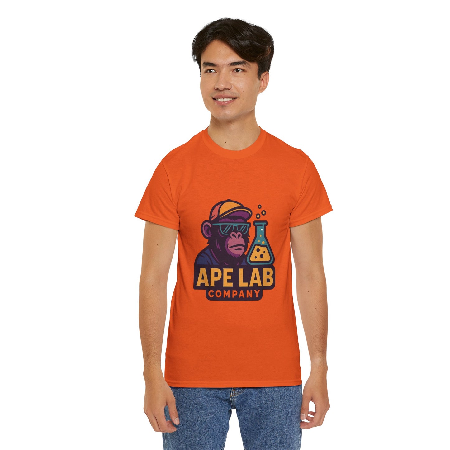 Ape Lab Company Unisex Heavy Cotton Tee - Fun and Stylish Tee for Science Lovers, Perfect for Casual Wear, Gifts, Birthdays, and Parties