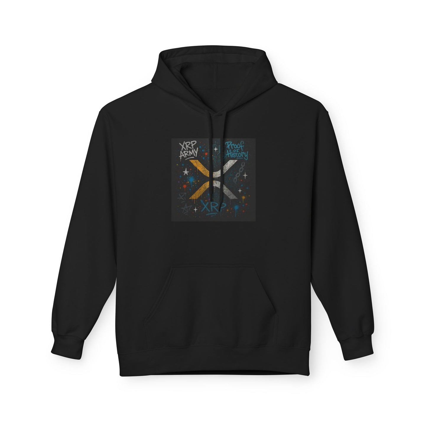 XRP Cosmic Vibes Hoodie, Unisex Graphic Sweatshirt for Cozy Nights, Perfect for Sci-Fi Lovers, Christmas Gifts, Starry Nightwear