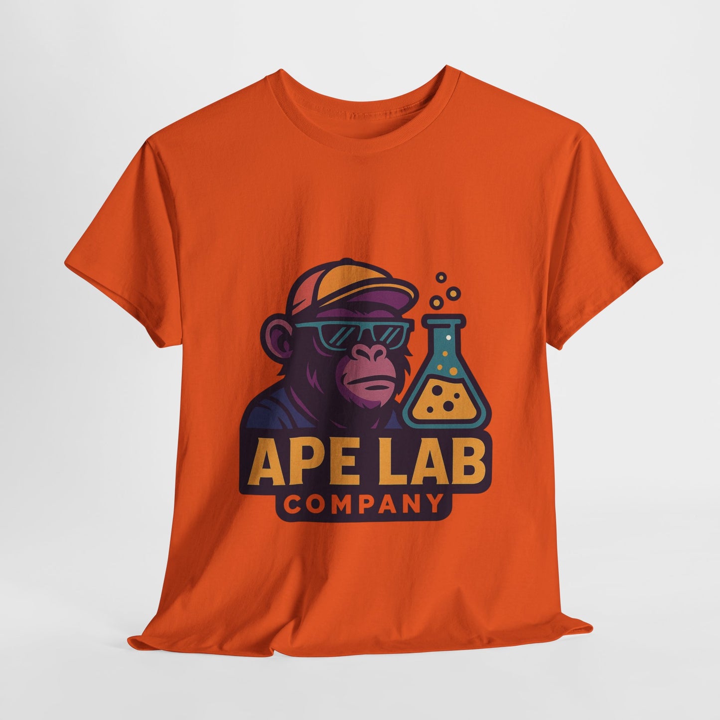 Ape Lab Company Unisex Heavy Cotton Tee - Fun and Stylish Tee for Science Lovers, Perfect for Casual Wear, Gifts, Birthdays, and Parties