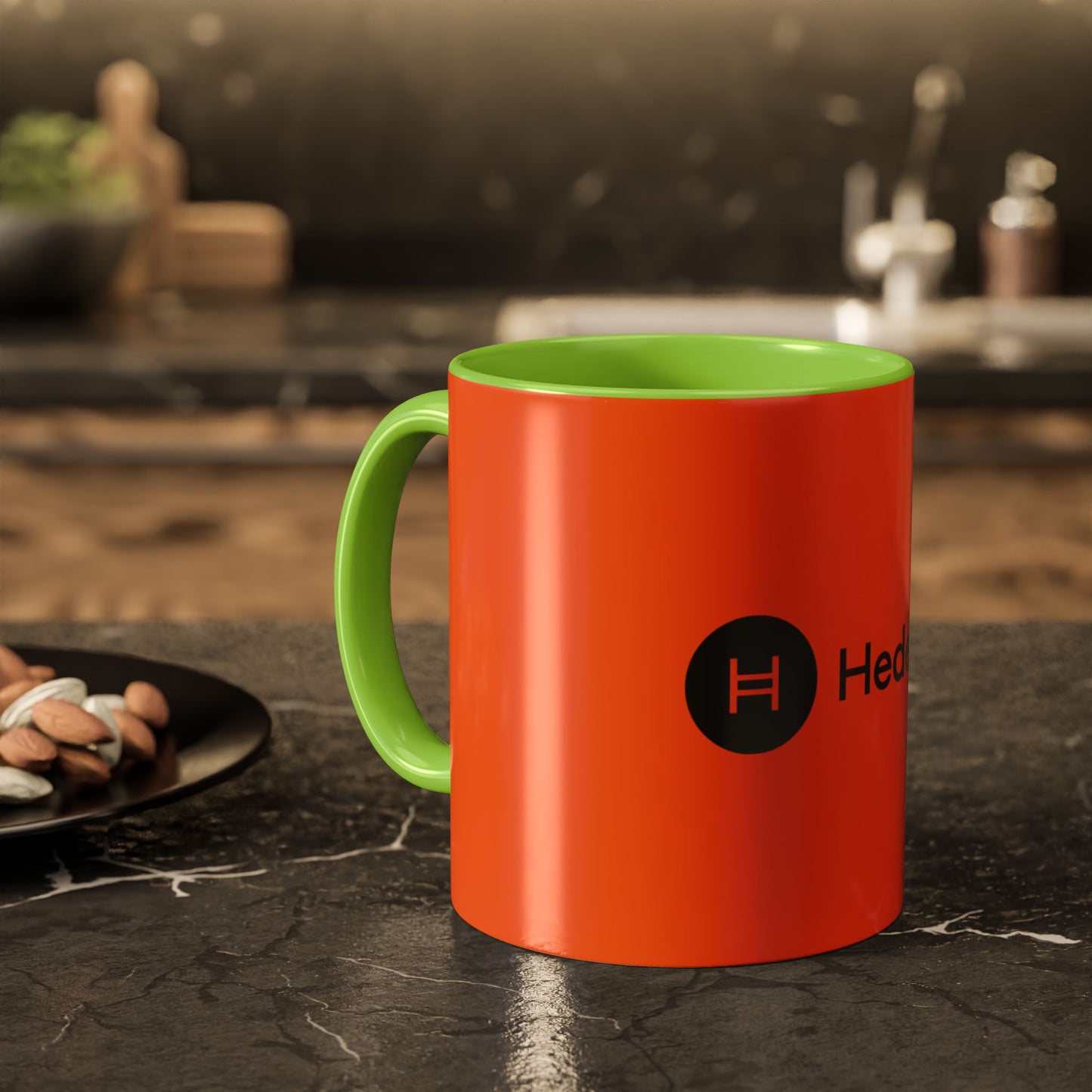 Hedera Orange Coffee Cup, Unique Gift for Coffee Lovers, Vibrant Drinkware for Home or Office, Modern Kitchen Decor
