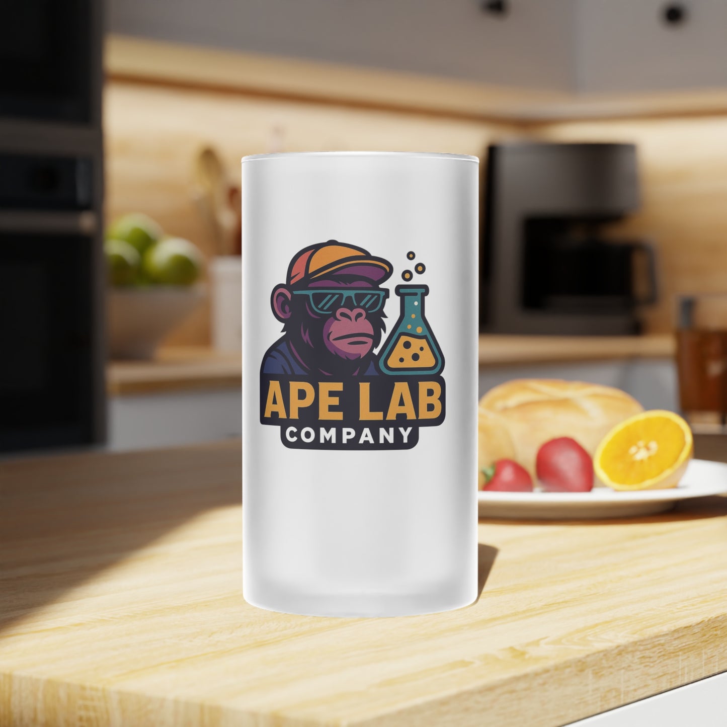 Chill Frosted Beer Mug, Cool Gift for Craft Beer Lovers, Unique Barware, Summer Parties, Personalized Drinkware, Ape Lab Design