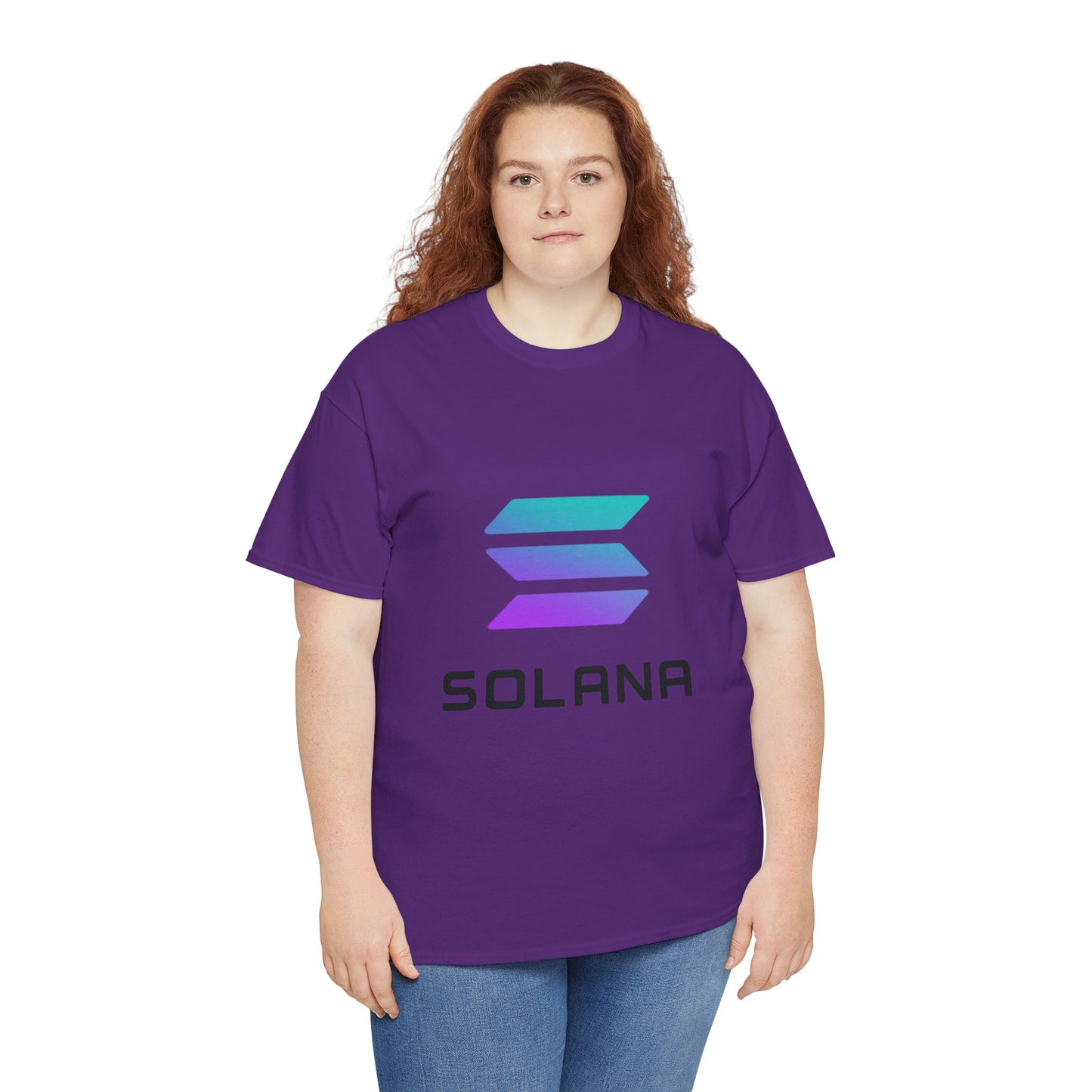 Solana Unisex Heavy Cotton Tee, Crypto Apparel, Gamer Shirt, Tech Enthusiast Wear, Unique Gift for Blockchain Lovers, Trending Fashion