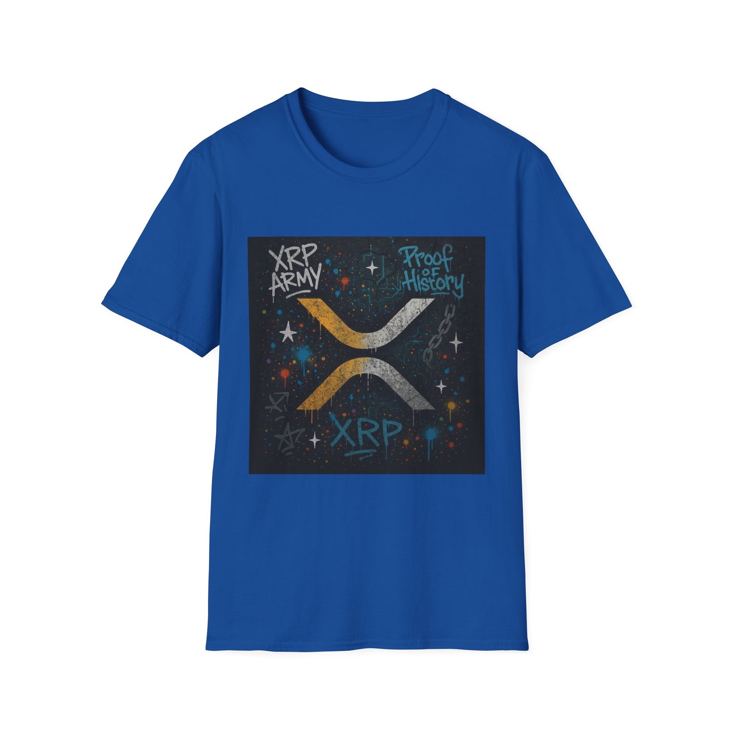 XRP Army Proof of History T-Shirt - Unisex Softstyle Tee for Crypto Enthusiasts, Gift for Blockchain Fans, Casual Wear, Crypto Merch