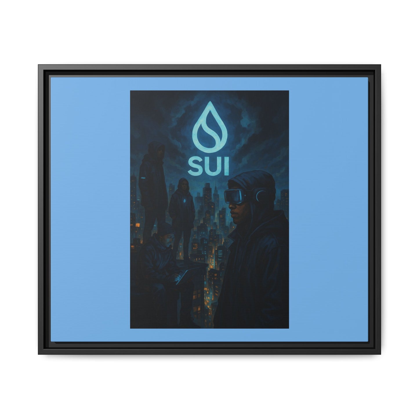 SUI Framed Canvas Art Print, Urban Art, Modern Wall Decor, Unique Gift for Art Lovers, Home or Office Decoration, SUI Design
