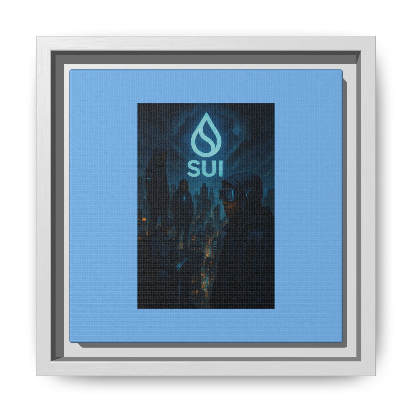 SUI Framed Canvas Art Print, Urban Art, Modern Wall Decor, Unique Gift for Art Lovers, Home or Office Decoration, SUI Design