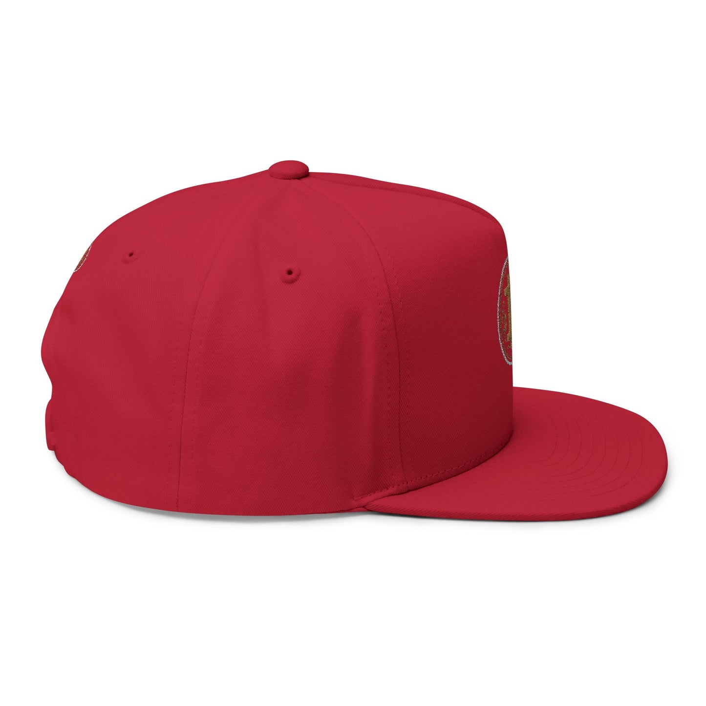 Bitcoin Embroidered Flat Bill Cap