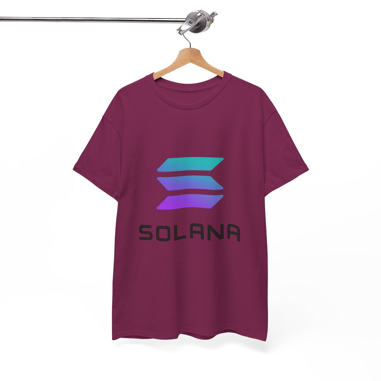 Solana Unisex Heavy Cotton Tee, Crypto Apparel, Gamer Shirt, Tech Enthusiast Wear, Unique Gift for Blockchain Lovers, Trending Fashion