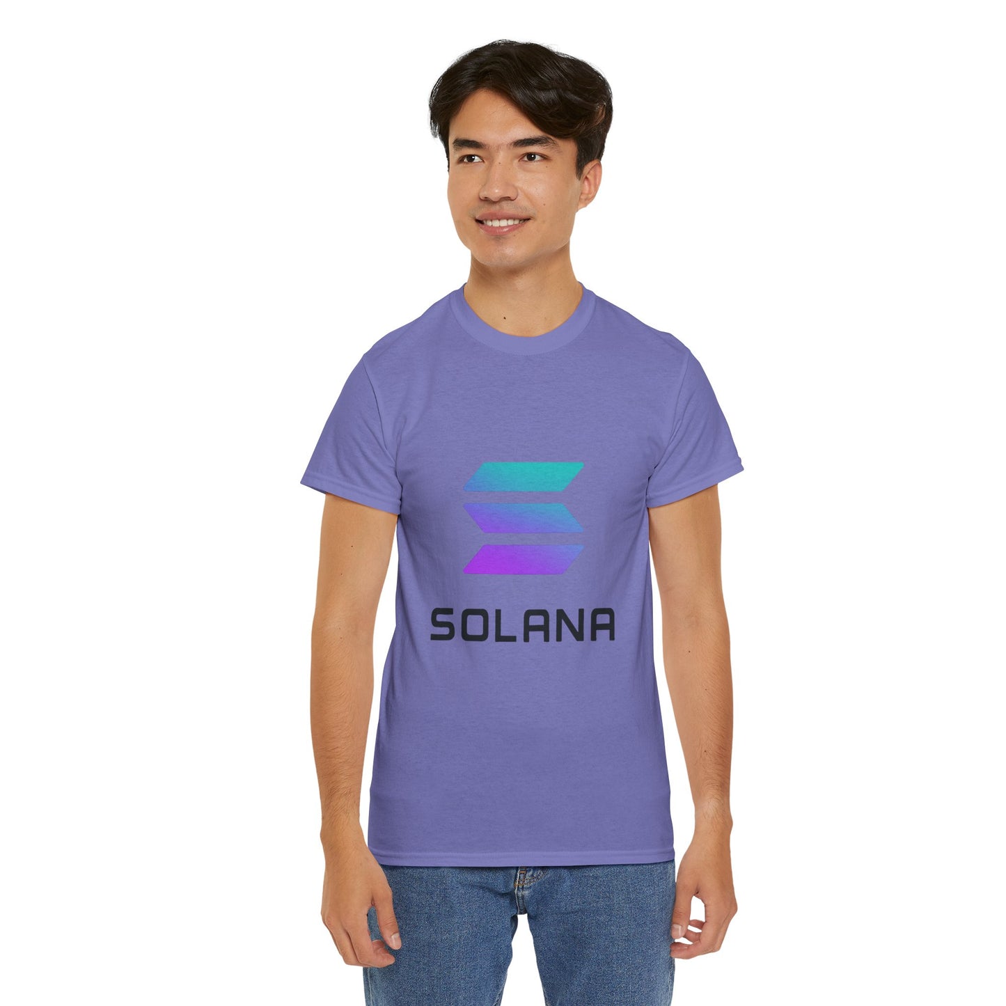 Solana Unisex Heavy Cotton Tee, Crypto Apparel, Gamer Shirt, Tech Enthusiast Wear, Unique Gift for Blockchain Lovers, Trending Fashion