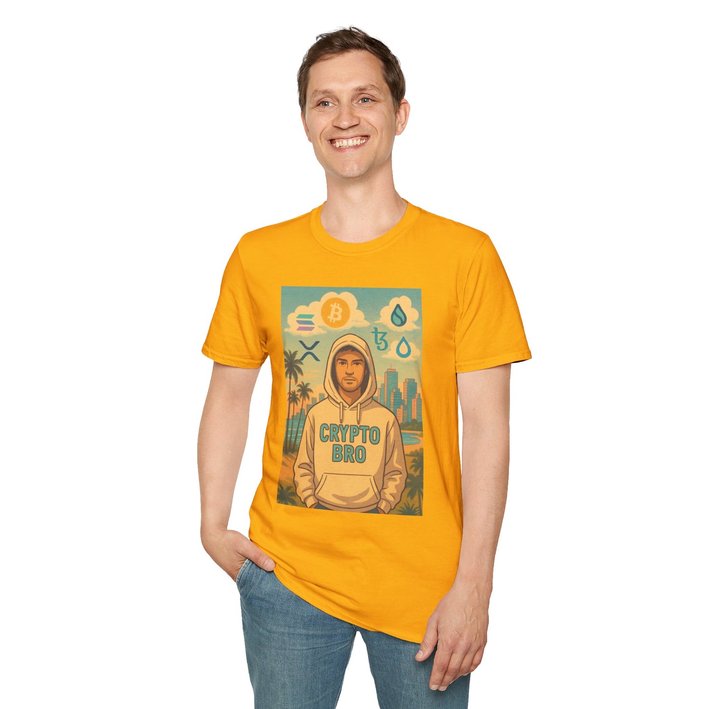 Crypto Bro Miami Unisex Softstyle T-Shirt
