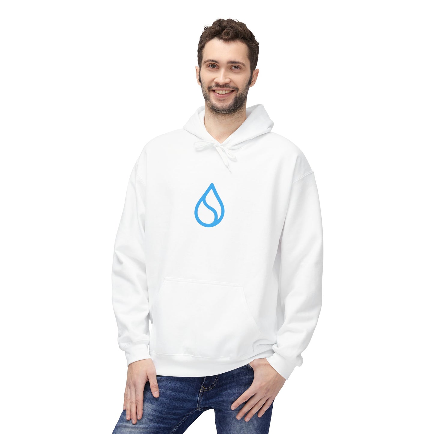 Trendy Softstyle Fleece Hoodie with Water Droplet Design | Unisex Sweatshirt for Everyday Comfort | Great Gift for All Seasons