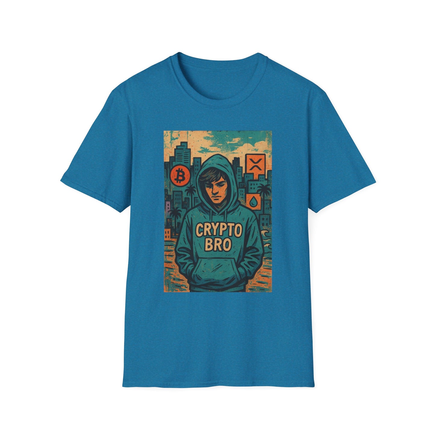 Crypto Bro Unisex Softstyle T-Shirt, Bitcoin Apparel, Cryptocurrency Gift, Casual Wear, Trendy Graphic Tee