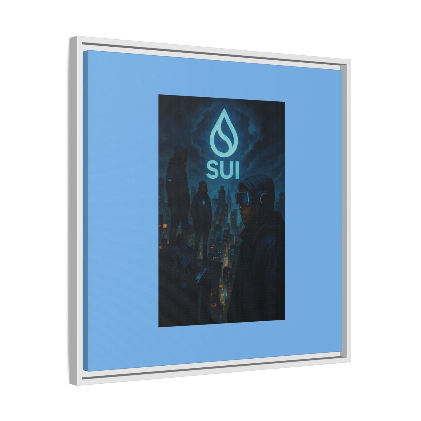 SUI Framed Canvas Art Print, Urban Art, Modern Wall Decor, Unique Gift for Art Lovers, Home or Office Decoration, SUI Design