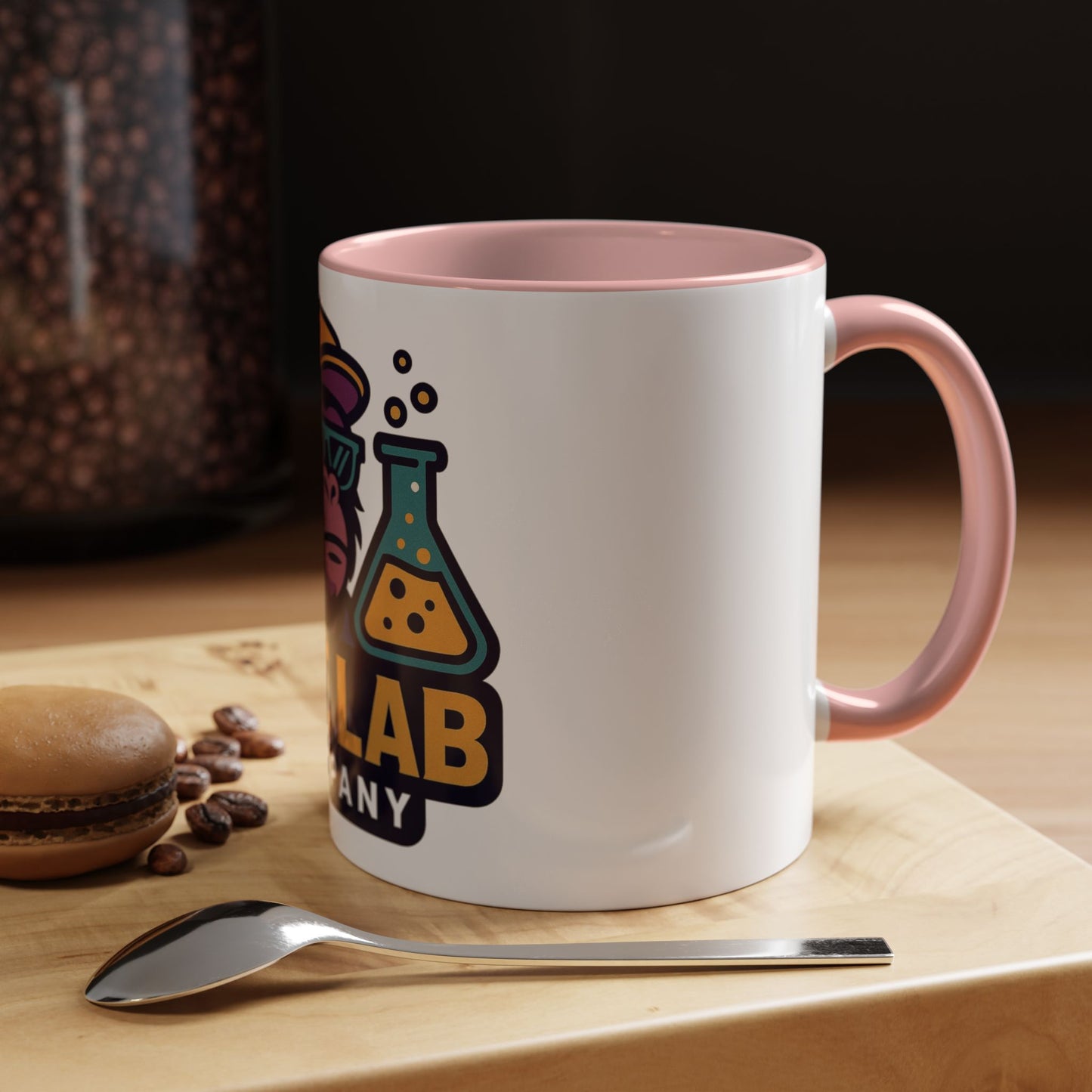 Ape Lab Accent Coffee Mug, Unique Gift, Scientist Drinkware, Birthday, Instant Collection, Office Decor, Customizable Design