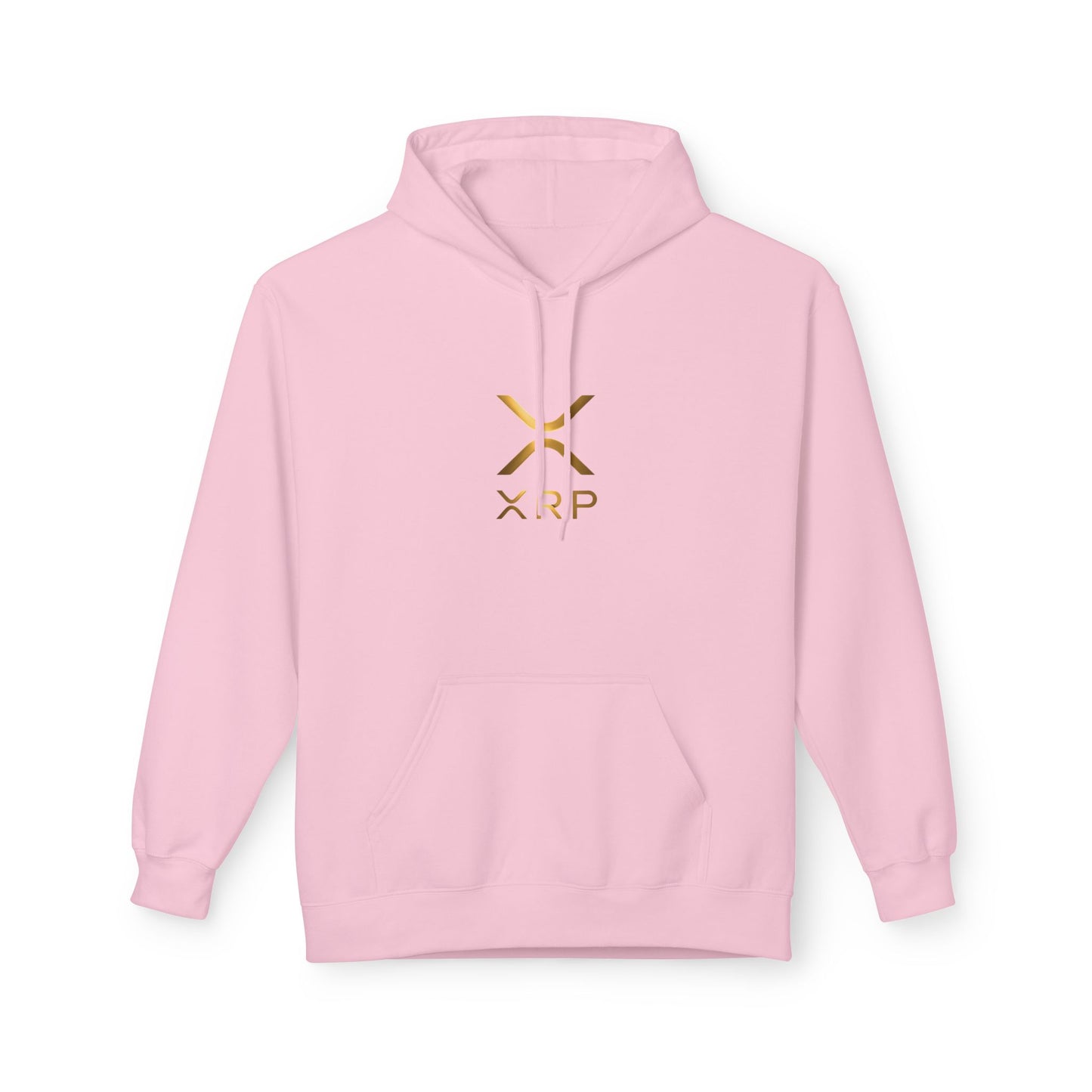 XRP Gold Logo Fleece Hoodie, Unisex Pullover, Cryptocurrency Apparel, Gift for Crypto Enthusiasts, Casual Streetwear, Perfect for Winter