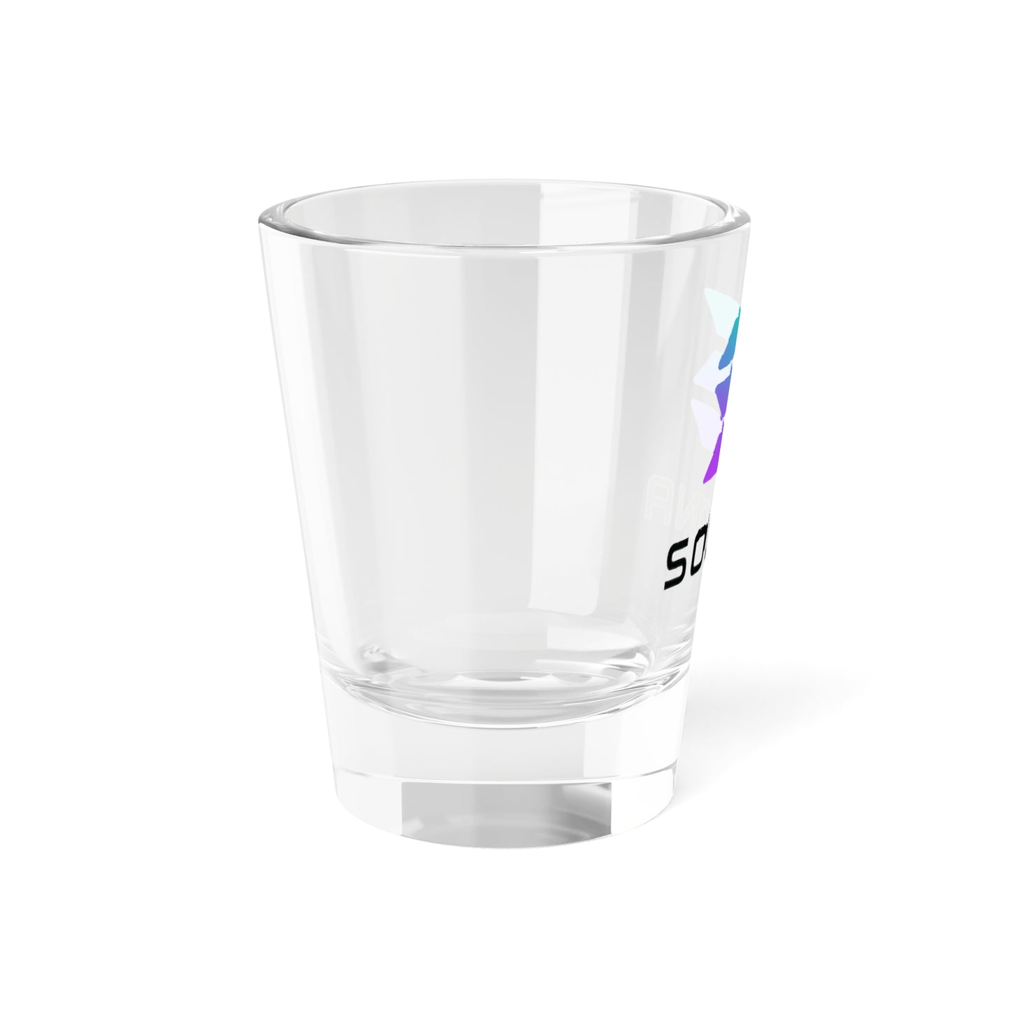 Solana Themed Shot Glass, 1.5oz - Perfect for Celebrations, Barware, Party Favors, Crypto Enthusiasts, Gifts