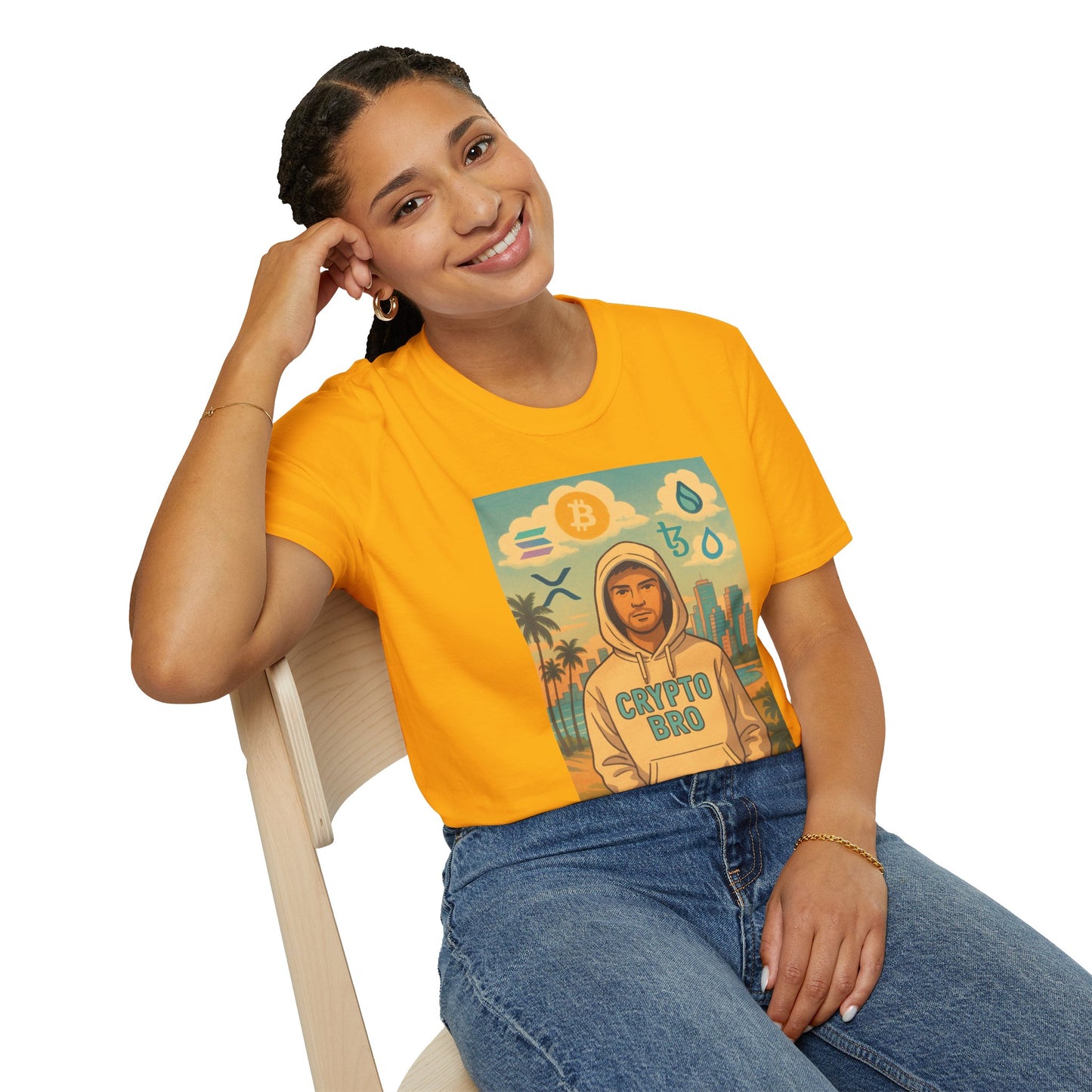 Crypto Bro Miami Unisex Softstyle T-Shirt