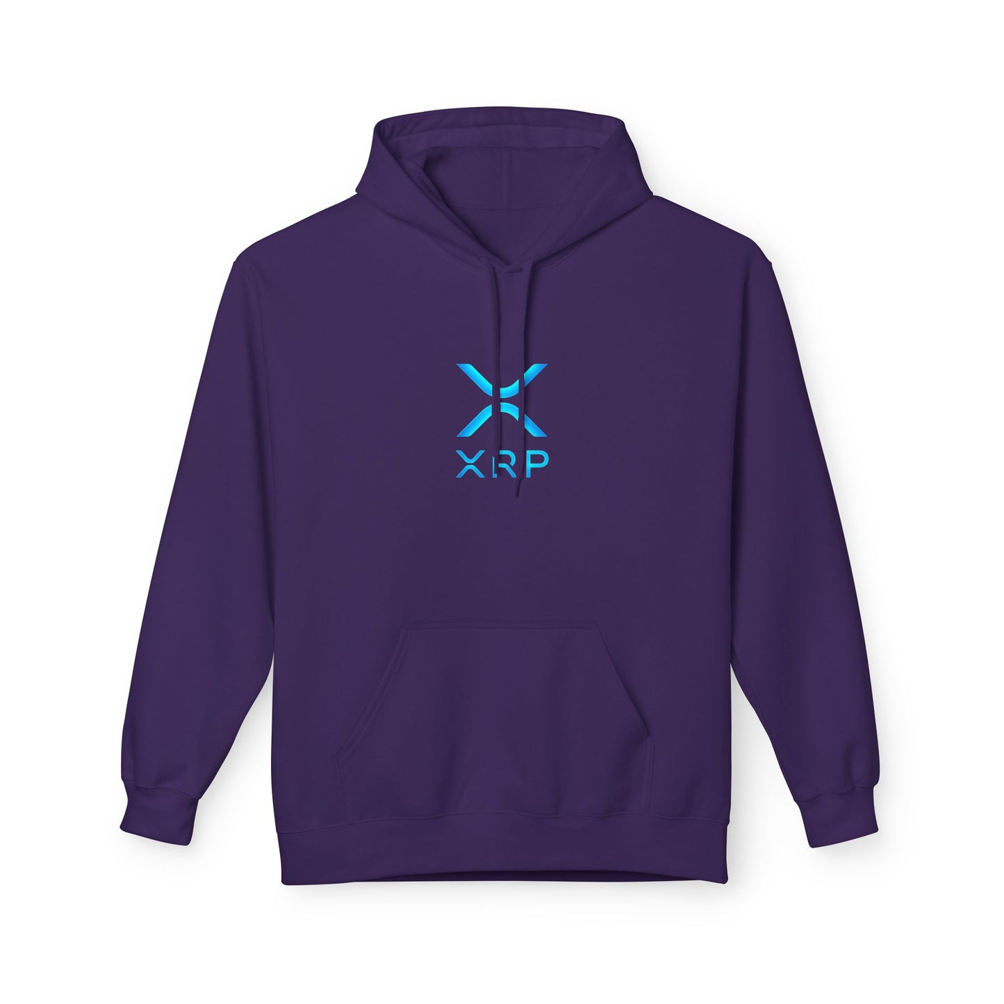 XRP Logo Fleece Hoodie for Crypto Fans, Lightweight Sweater, Ideal Gift for Techies, Unisex Crypto Apparel, Perfect for Casual Wear