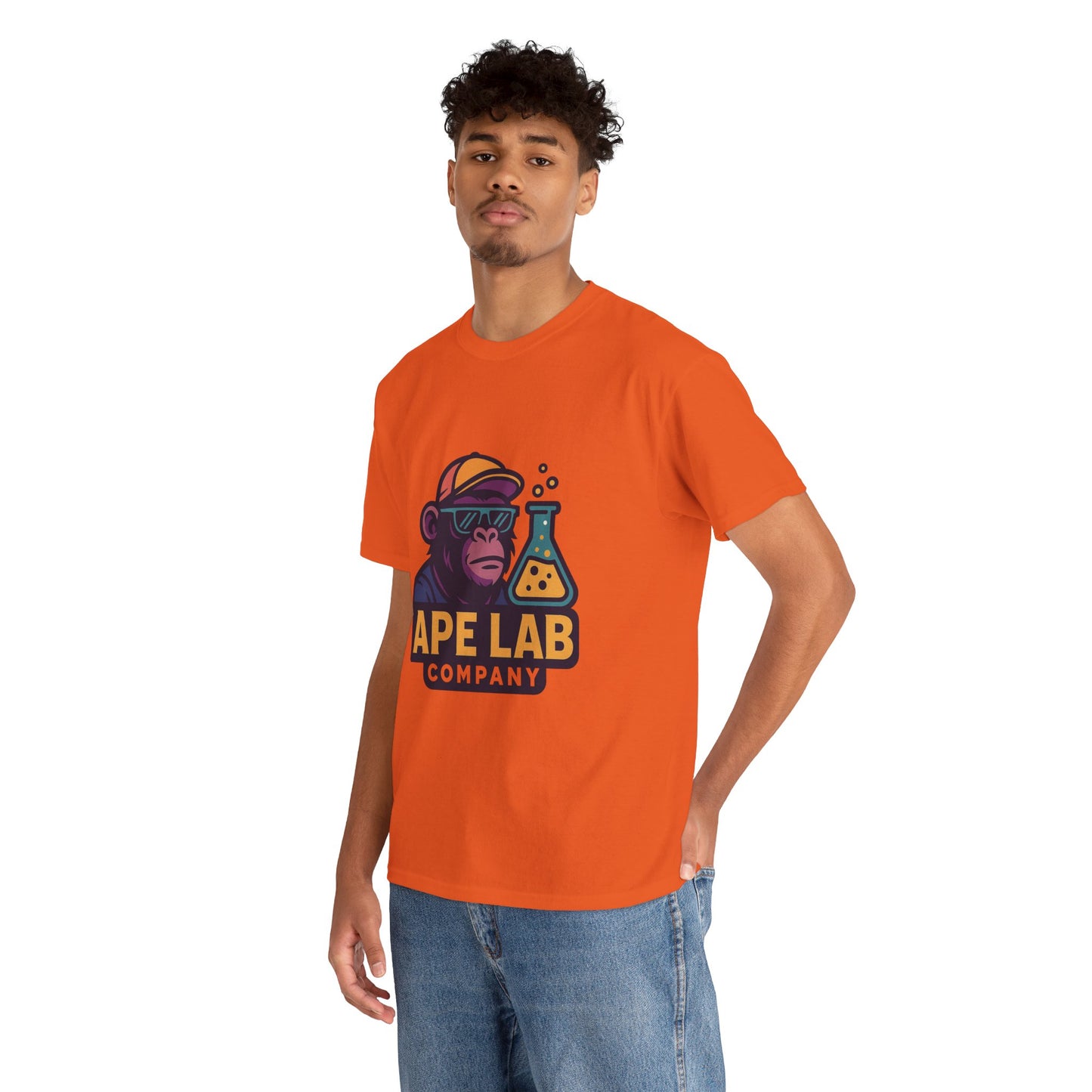 Ape Lab Company Unisex Heavy Cotton Tee - Fun and Stylish Tee for Science Lovers, Perfect for Casual Wear, Gifts, Birthdays, and Parties