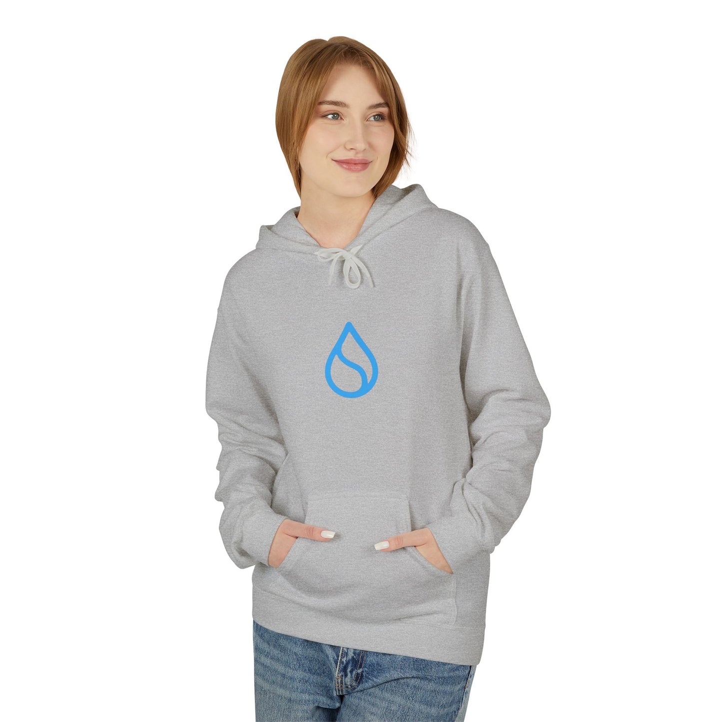 Trendy Softstyle Fleece Hoodie with Water Droplet Design | Unisex Sweatshirt for Everyday Comfort | Great Gift for All Seasons
