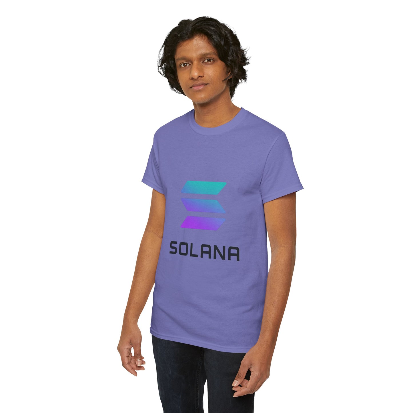 Solana Unisex Heavy Cotton Tee, Crypto Apparel, Gamer Shirt, Tech Enthusiast Wear, Unique Gift for Blockchain Lovers, Trending Fashion