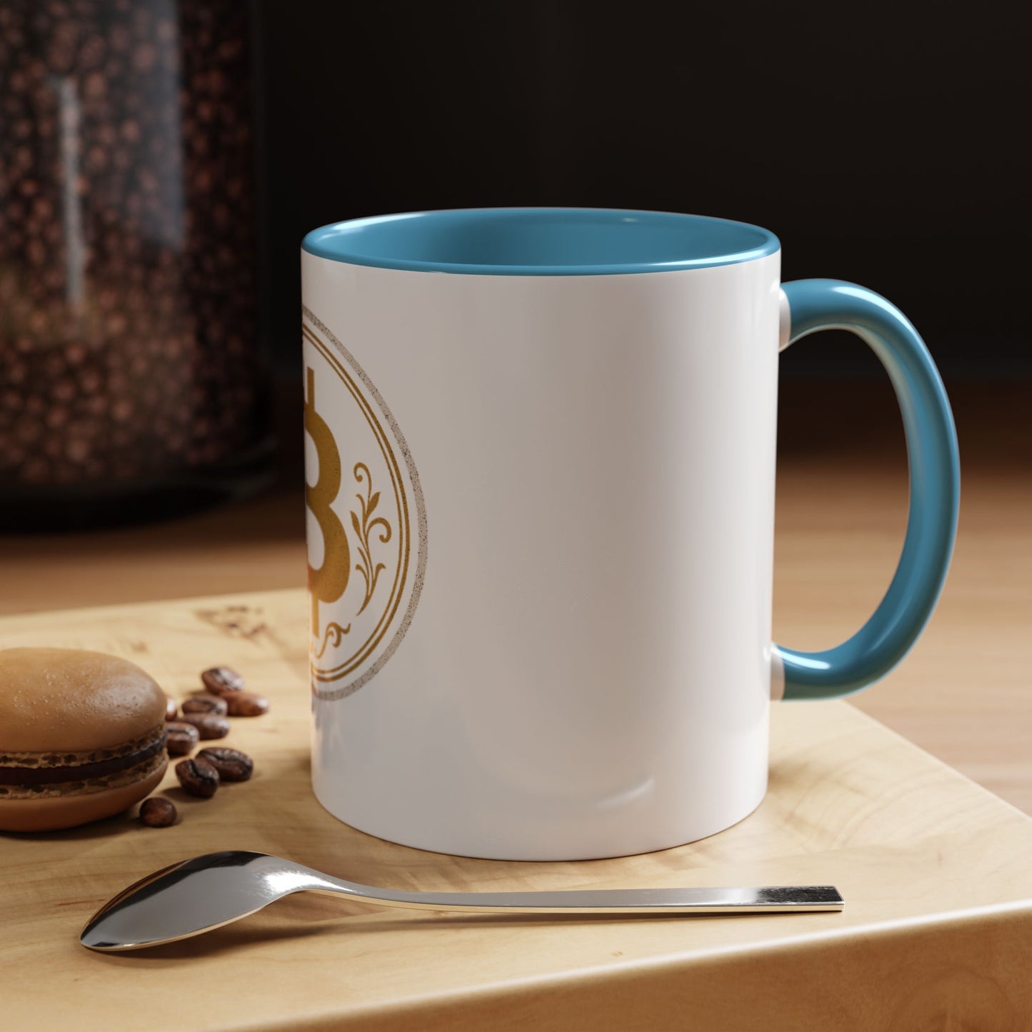 Bitcoin Accent Coffee Mug, Cryptocurrency Gift, Office Mug, Personalized Coffee Cup, Digital Currency Lover
