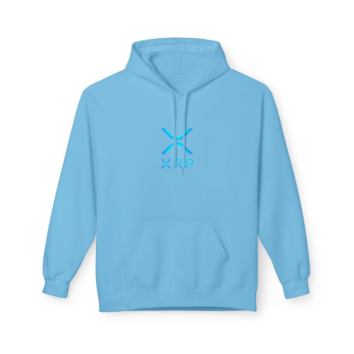 XRP Logo Fleece Hoodie for Crypto Fans, Lightweight Sweater, Ideal Gift for Techies, Unisex Crypto Apparel, Perfect for Casual Wear