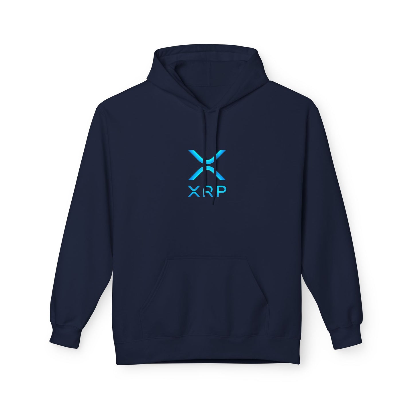 XRP Logo Fleece Hoodie for Crypto Fans, Lightweight Sweater, Ideal Gift for Techies, Unisex Crypto Apparel, Perfect for Casual Wear