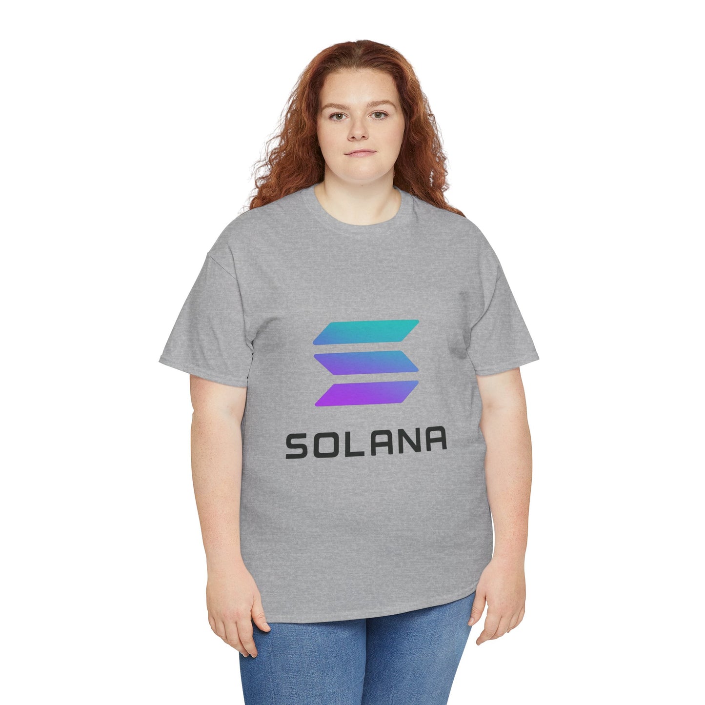 Solana Unisex Heavy Cotton Tee, Crypto Apparel, Gamer Shirt, Tech Enthusiast Wear, Unique Gift for Blockchain Lovers, Trending Fashion