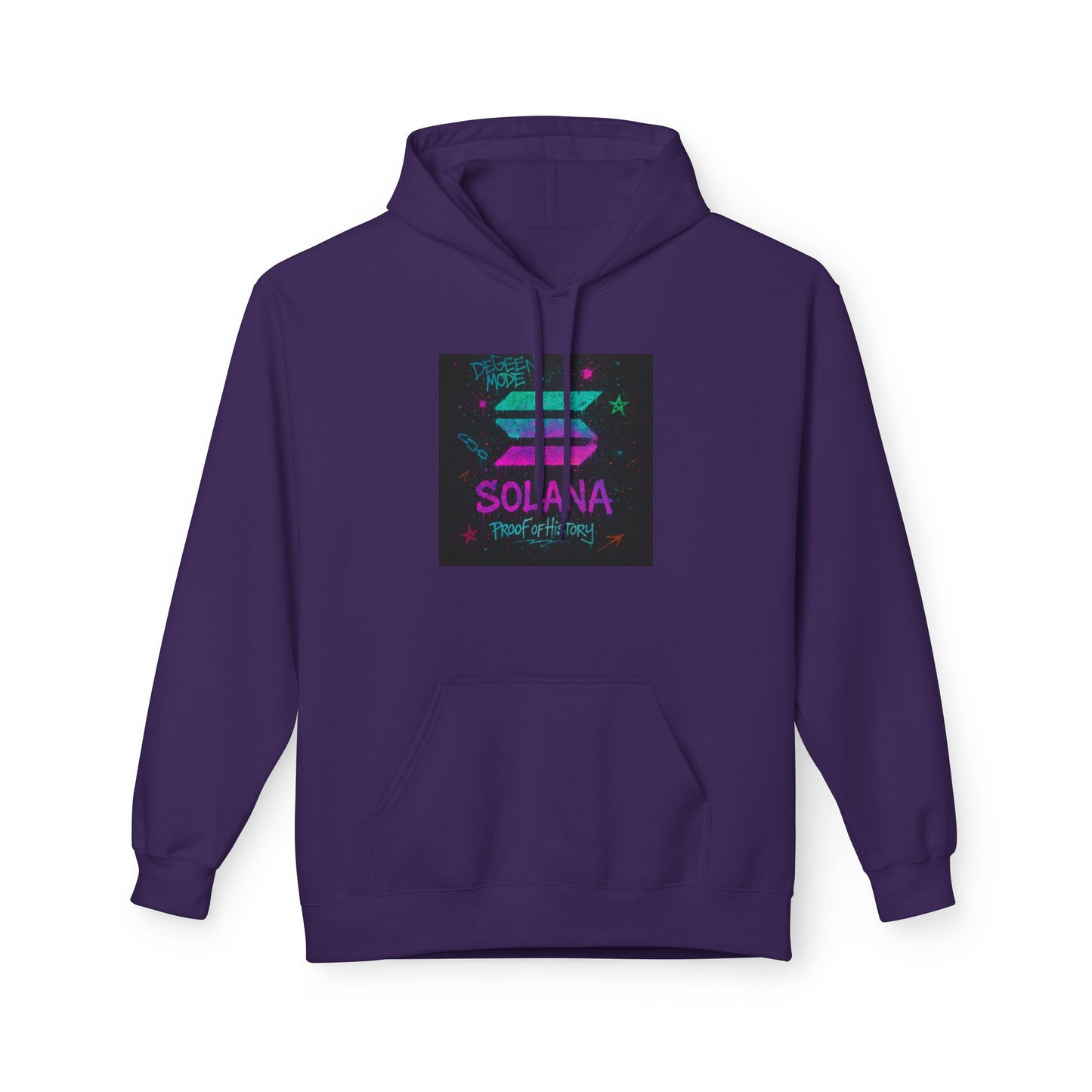 Solana Fleece Hoodie, Cozy Unisex Pullover, Great for Crypto Lovers, Gift for Gamers, Perfect for Chill Days, Easy Layering