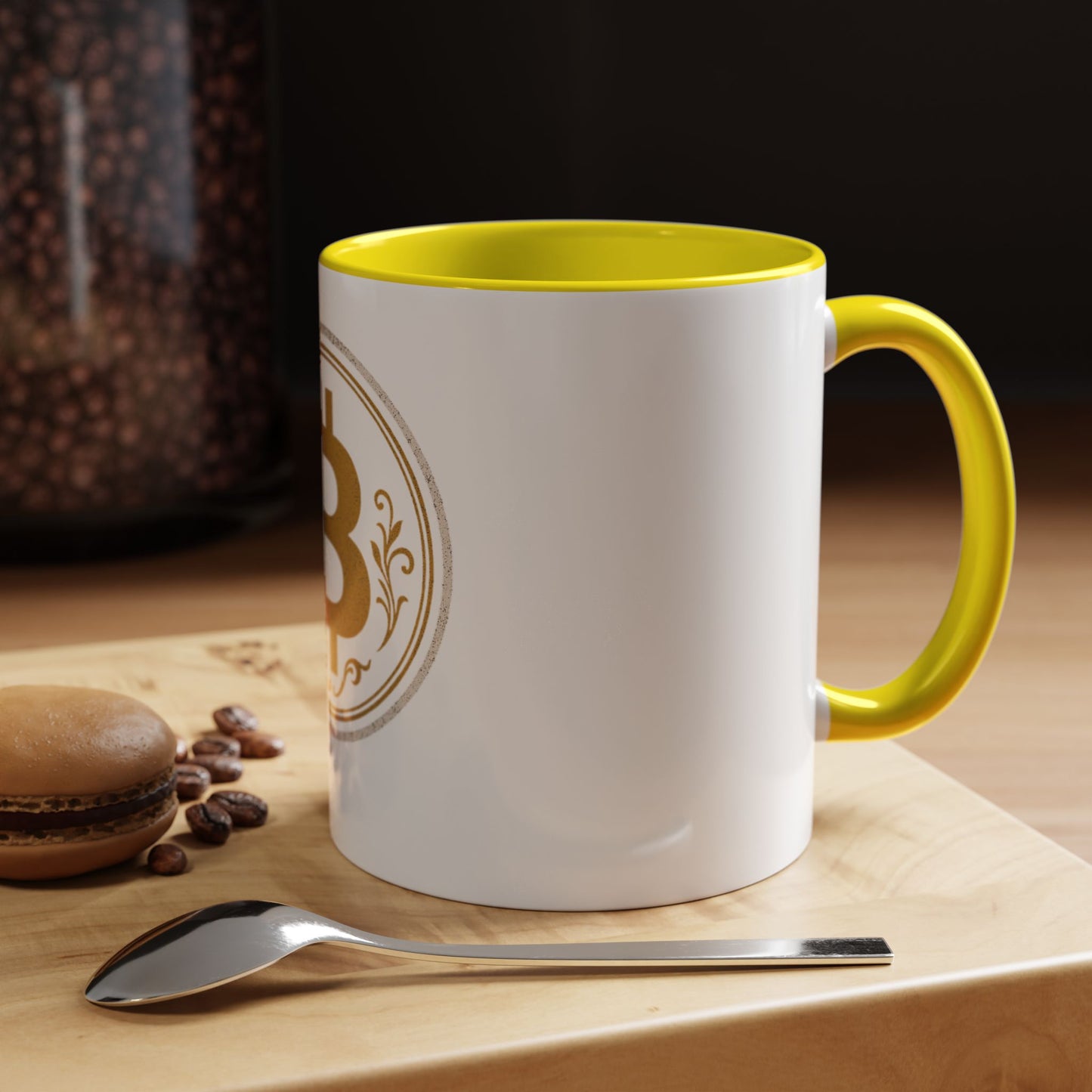 Bitcoin Accent Coffee Mug, Cryptocurrency Gift, Office Mug, Personalized Coffee Cup, Digital Currency Lover