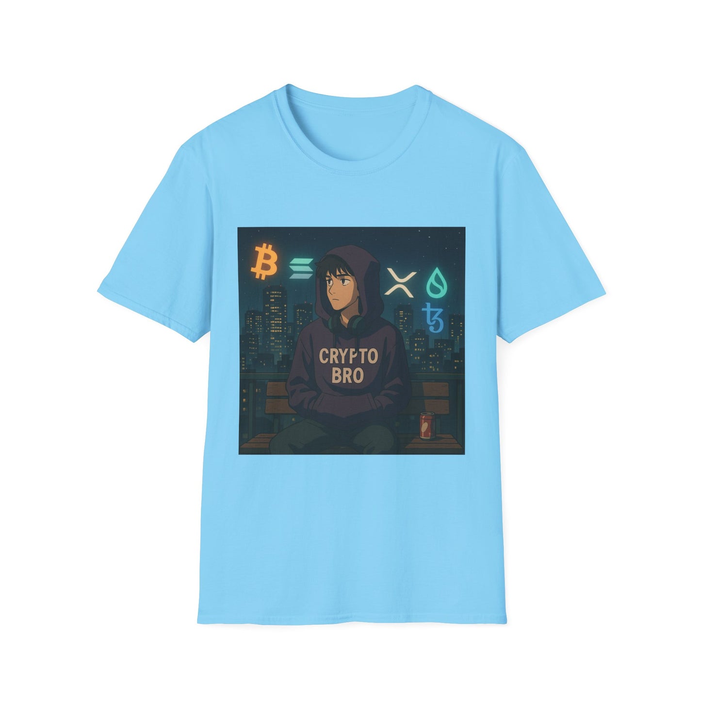 Crypto Bro Unisex Softstyle T-Shirt, Perfect for Gamers, Trendy Casual Wear, Unique Gift Idea, Crypto Enthusiast Apparel