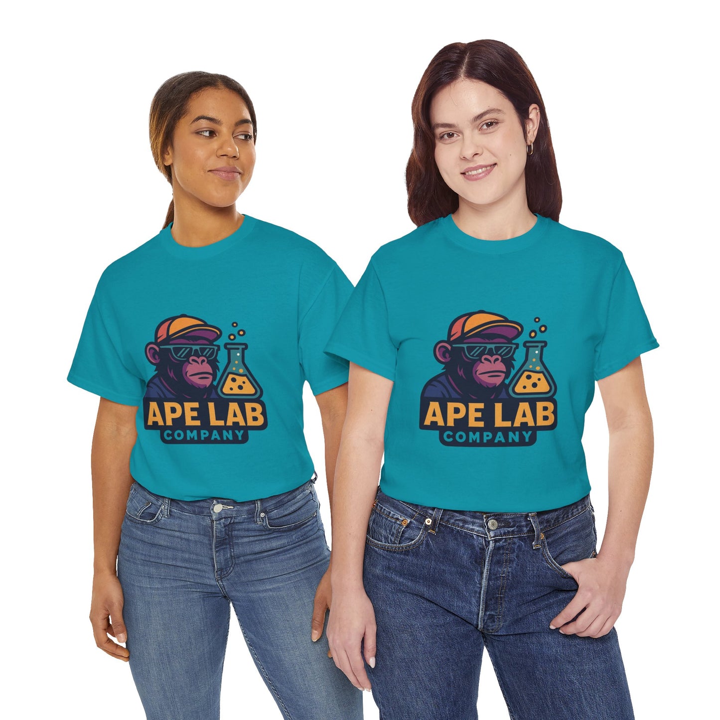 Ape Lab Company Unisex Heavy Cotton Tee - Fun and Stylish Tee for Science Lovers, Perfect for Casual Wear, Gifts, Birthdays, and Parties