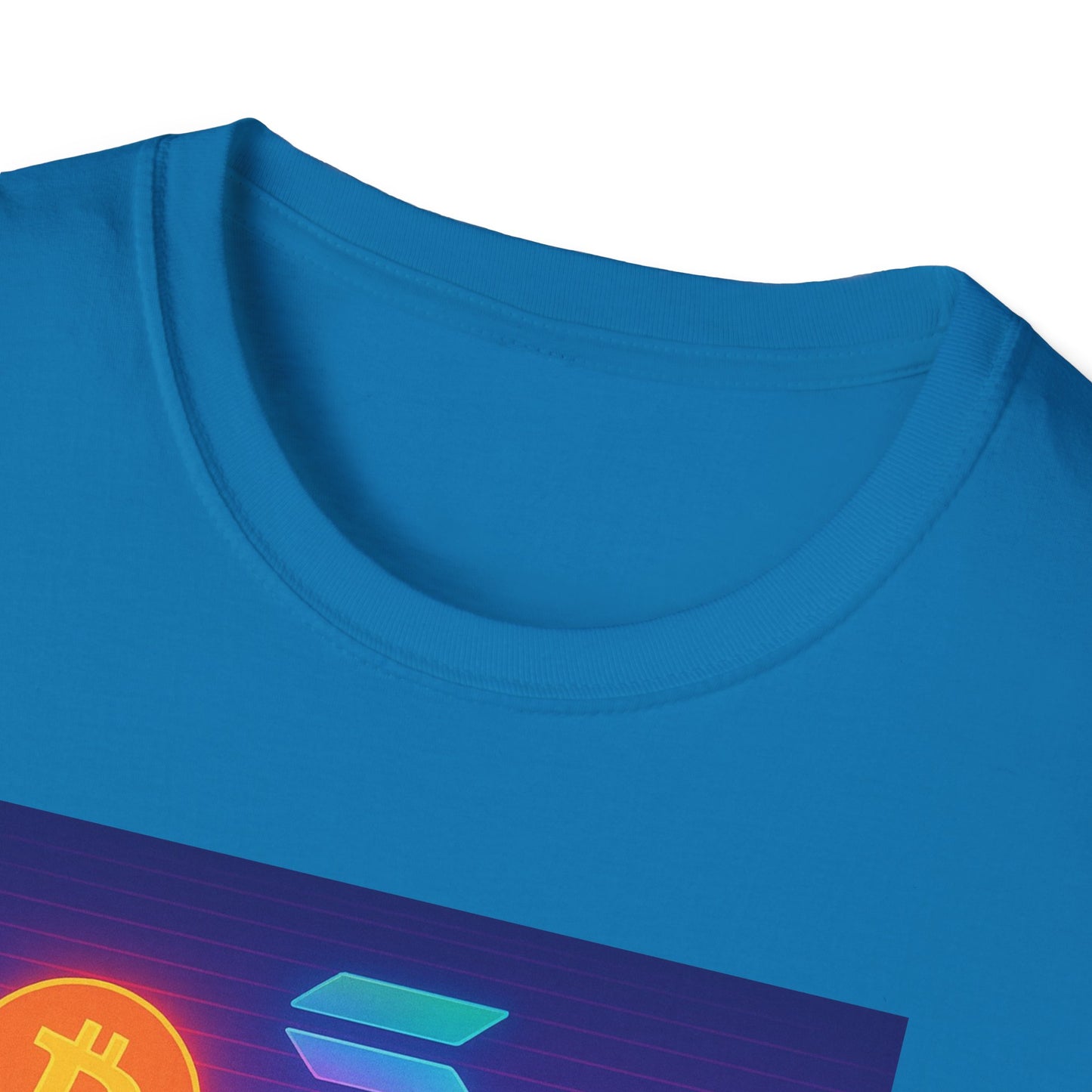 Crypto Bro Miami Neon T-Shirt, Unisex Softstyle Tee for Crypto Lovers, Bitcoin Merch, Tech Apparel, Gamer Shirt, Unique Gift Idea