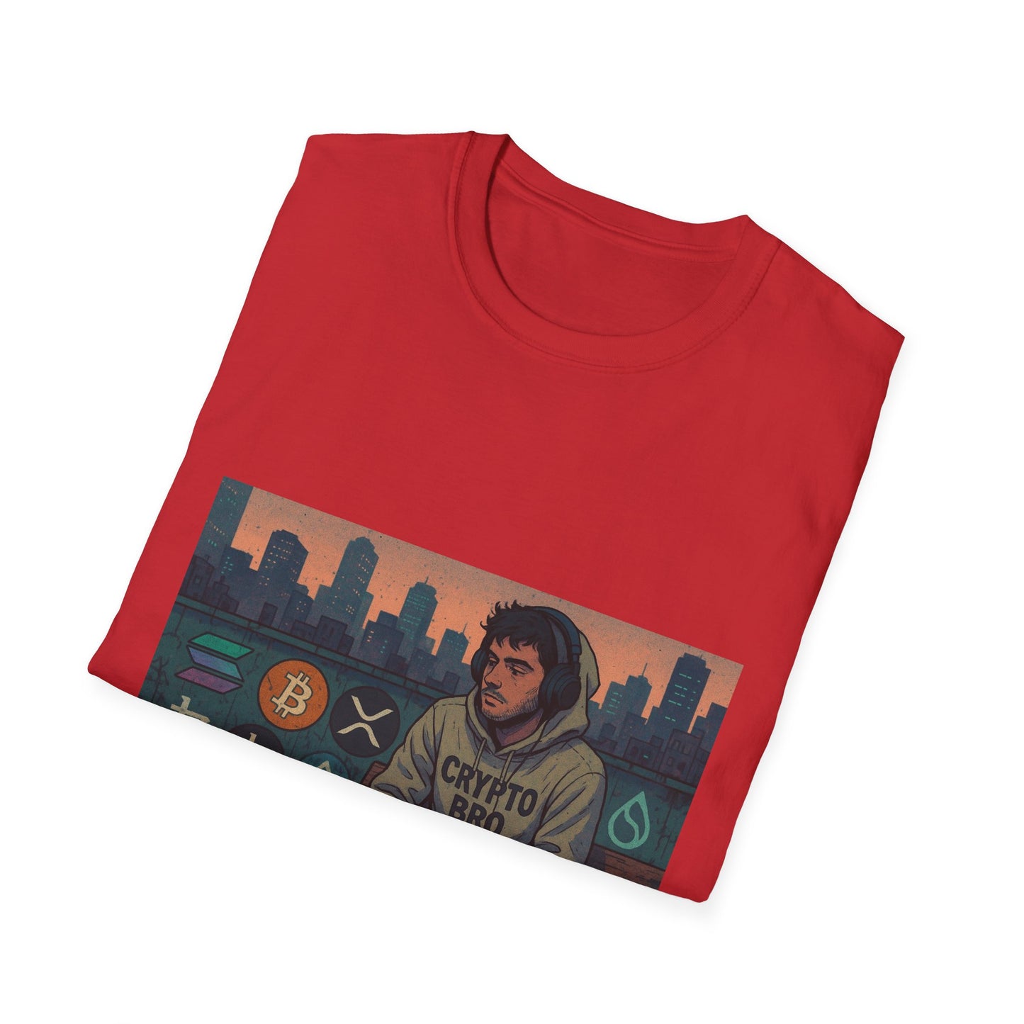 Crypto Vibes Unisex Softstyle T-Shirt | Trendy Graphic Tee for Crypto Enthusiasts, Perfect Gift for Tech Lovers, Casual Wear