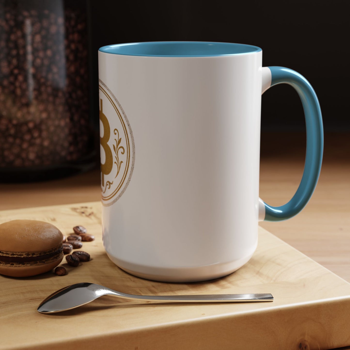 Bitcoin Accent Coffee Mug, Cryptocurrency Gift, Office Mug, Personalized Coffee Cup, Digital Currency Lover