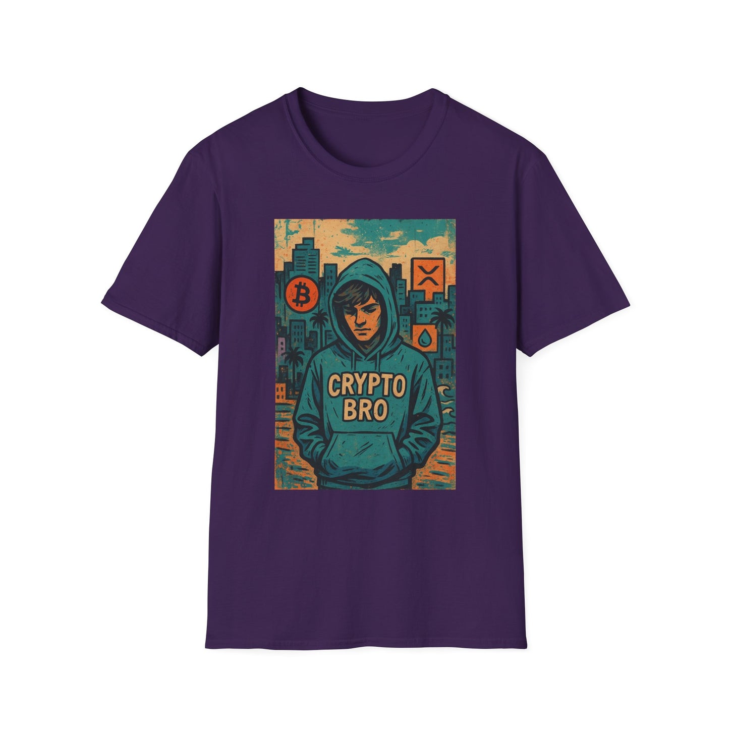 Crypto Bro Unisex Softstyle T-Shirt, Bitcoin Apparel, Cryptocurrency Gift, Casual Wear, Trendy Graphic Tee