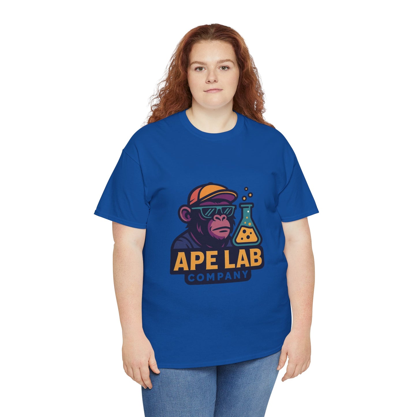 Ape Lab Company Unisex Heavy Cotton Tee - Fun and Stylish Tee for Science Lovers, Perfect for Casual Wear, Gifts, Birthdays, and Parties