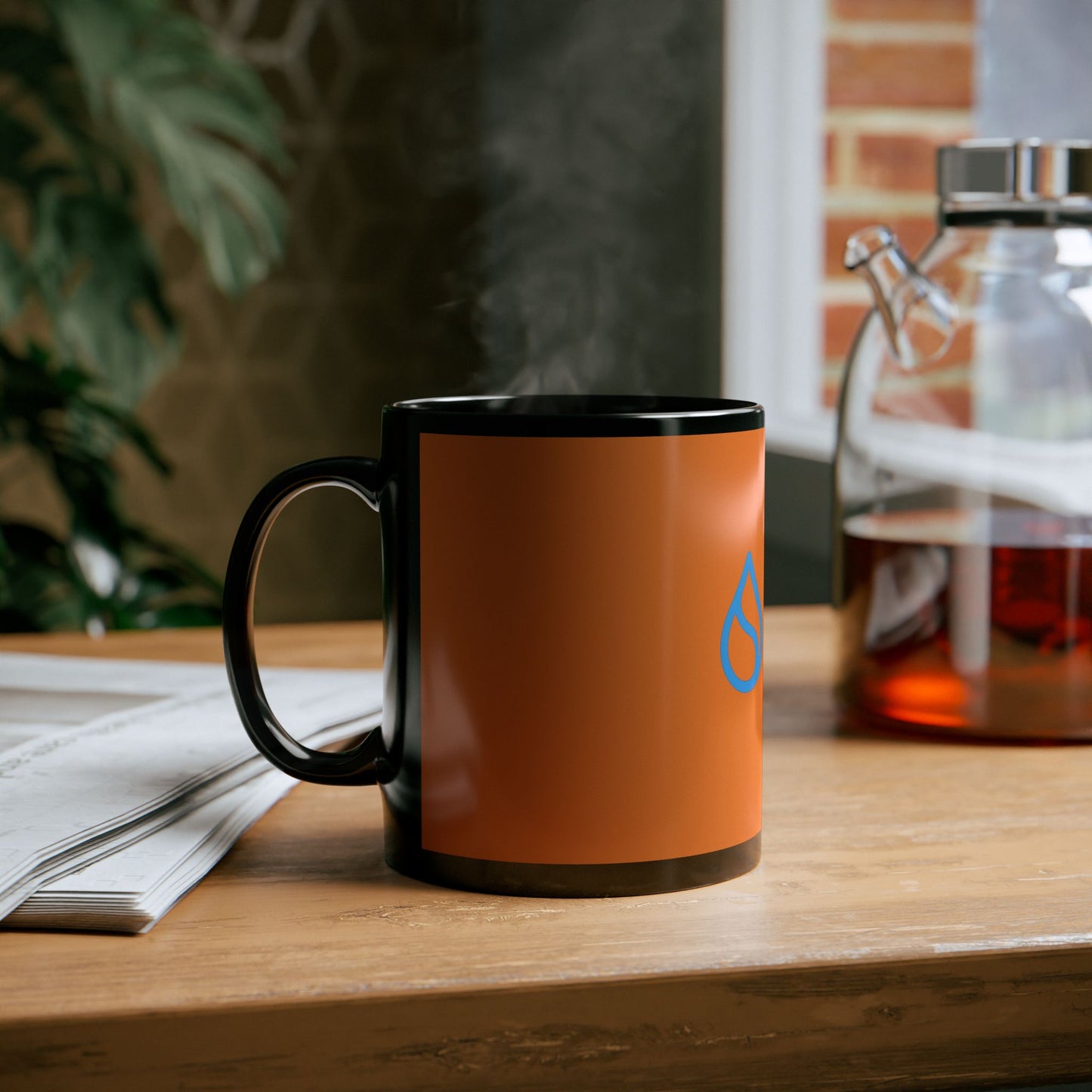 Sui Orange Accent Mug, Coffee Cup, Tea Mug, Gift for Friends, Office Mug, Motivational Drinkware
