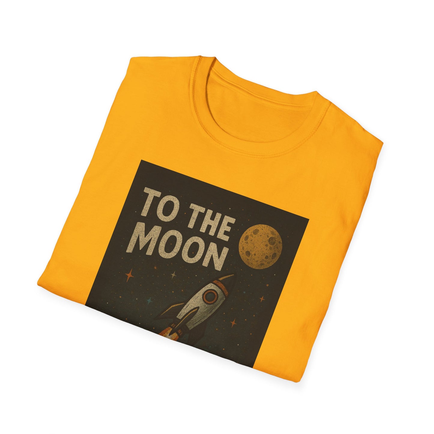 To the Moon Unisex Softstyle T-Shirt, Cute T-Shirt, Space Graphic Tee, Astronomy Lover Gift, Casual Shirt for All Occasions