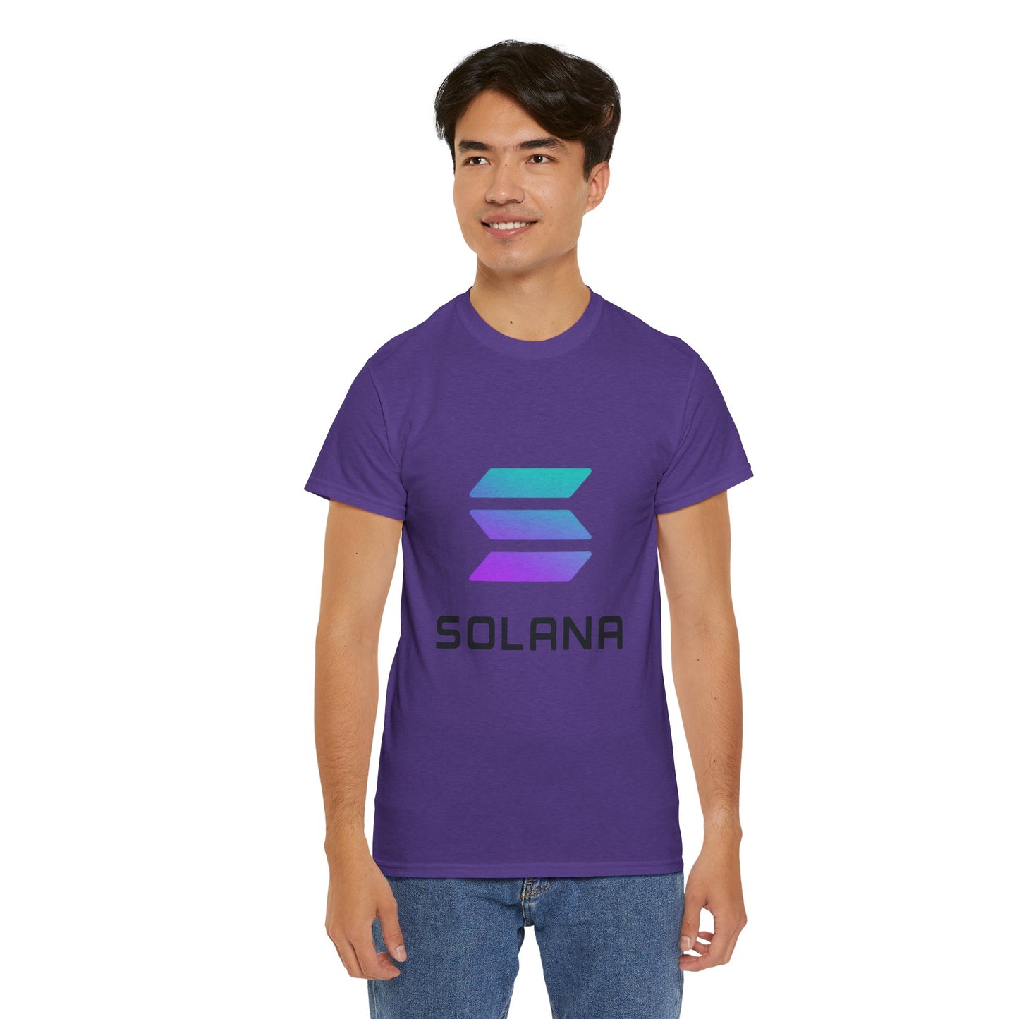 Solana Unisex Heavy Cotton Tee, Crypto Apparel, Gamer Shirt, Tech Enthusiast Wear, Unique Gift for Blockchain Lovers, Trending Fashion