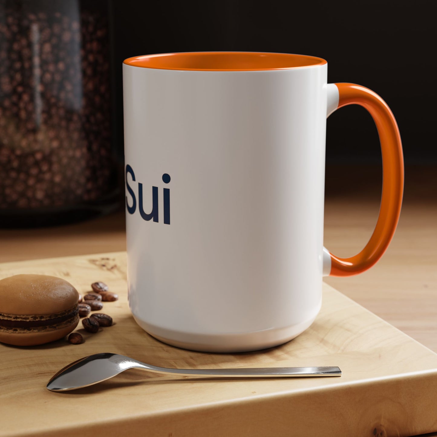 SUI Stylish Accent Coffee Mug - Unique Sui Logo Design, Perfect Gift for Coffee Lovers, Home, Office, or as a Fun Collectible