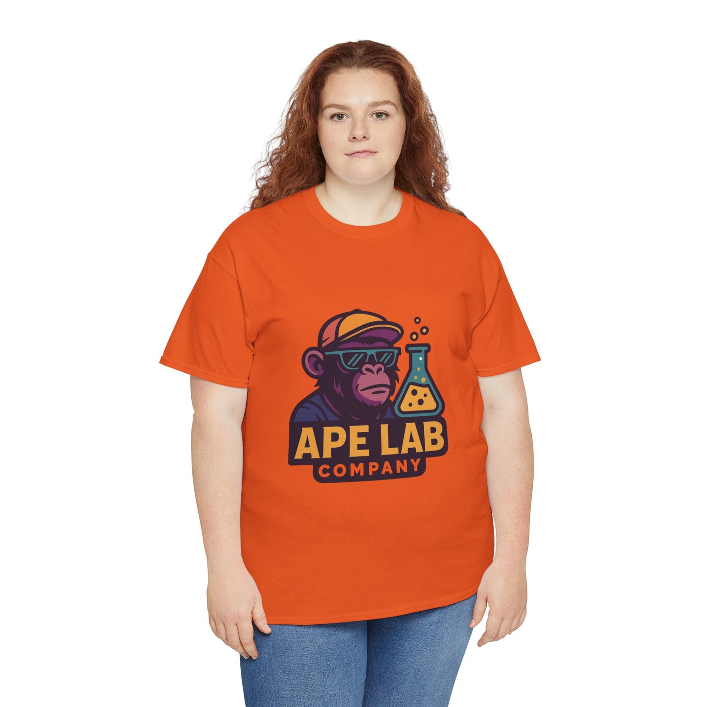 Ape Lab Company Unisex Heavy Cotton Tee - Fun and Stylish Tee for Science Lovers, Perfect for Casual Wear, Gifts, Birthdays, and Parties
