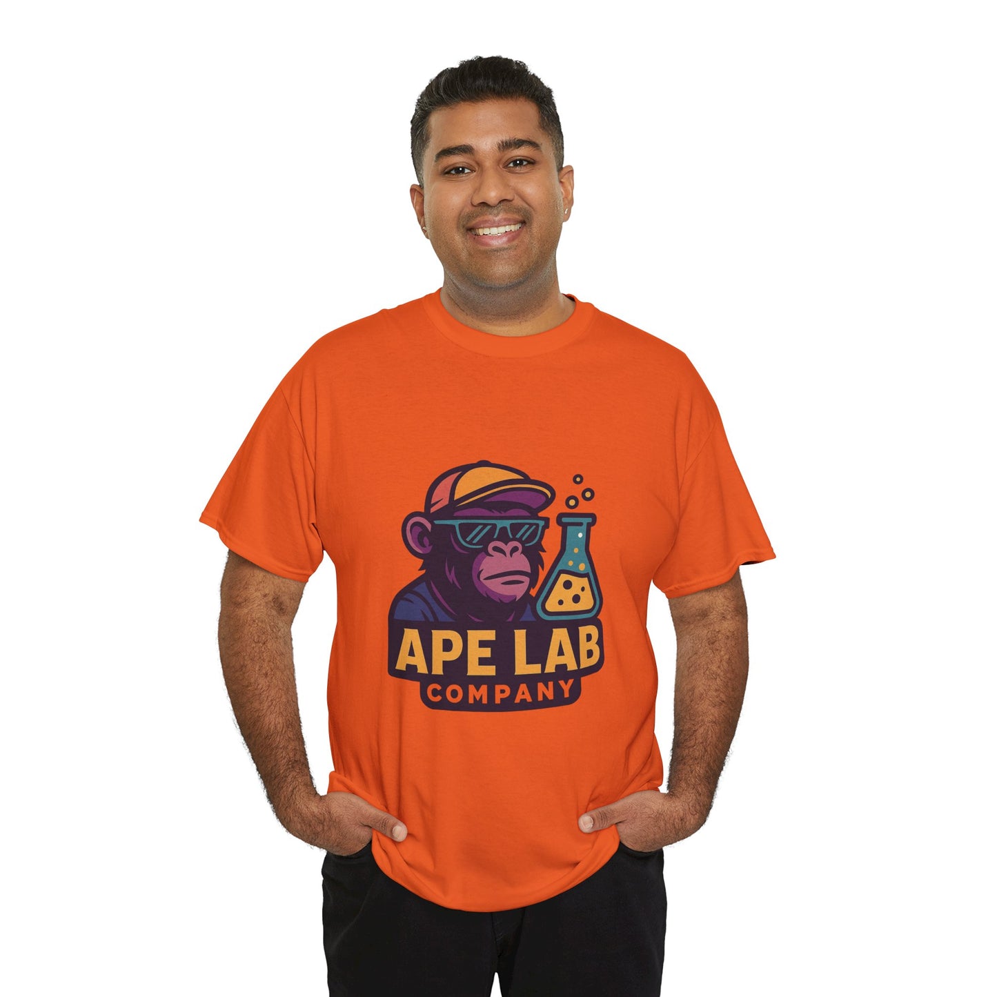Ape Lab Company Unisex Heavy Cotton Tee - Fun and Stylish Tee for Science Lovers, Perfect for Casual Wear, Gifts, Birthdays, and Parties