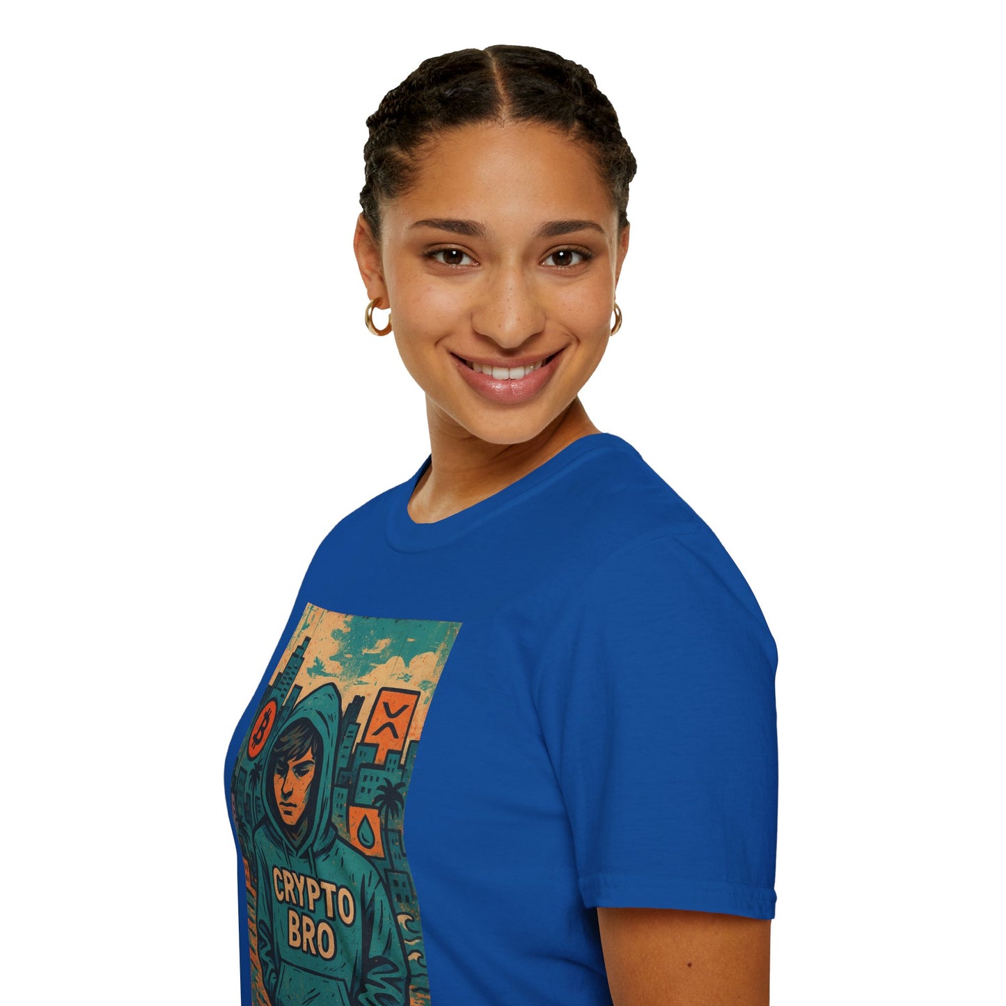 Crypto Bro Unisex Softstyle T-Shirt, Bitcoin Apparel, Cryptocurrency Gift, Casual Wear, Trendy Graphic Tee