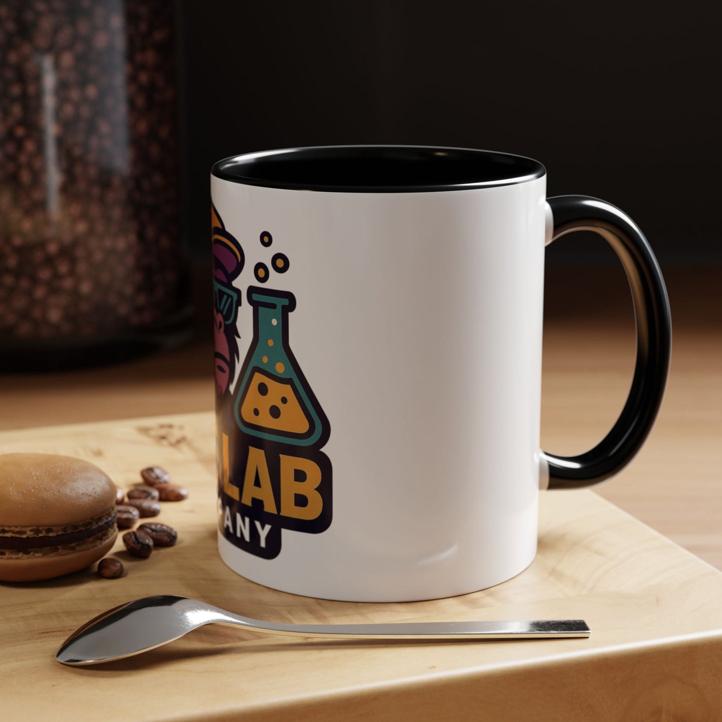 Ape Lab Accent Coffee Mug, Unique Gift, Scientist Drinkware, Birthday, Instant Collection, Office Decor, Customizable Design