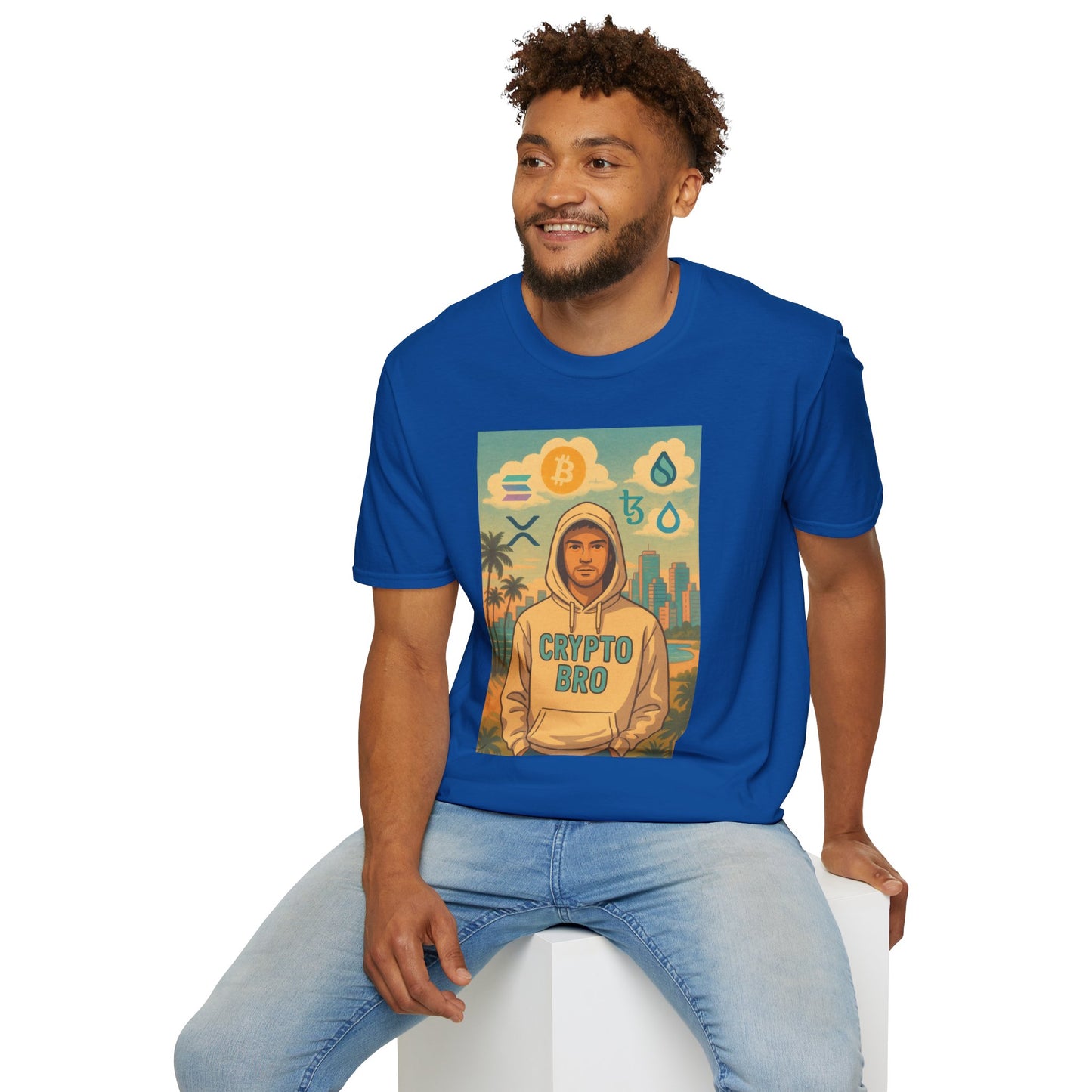 Crypto Bro Miami Unisex Softstyle T-Shirt