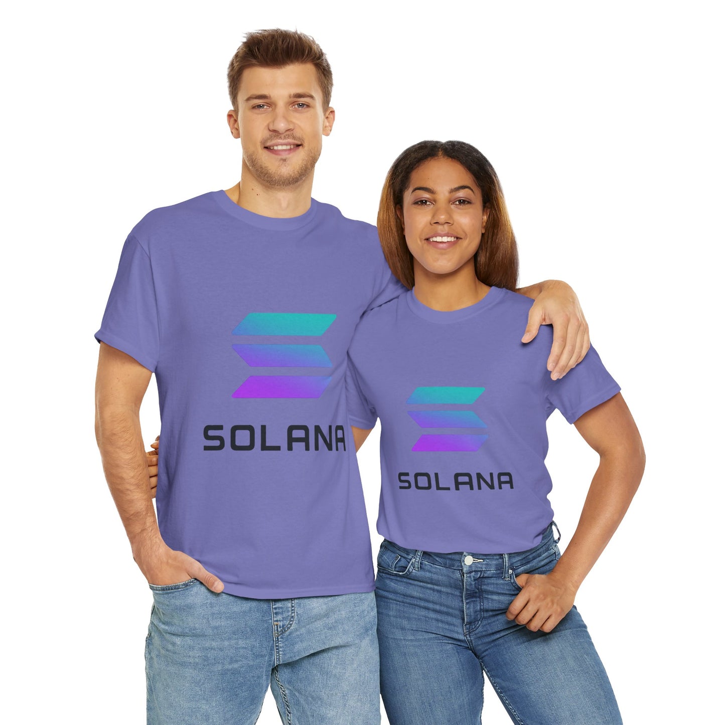 Solana Unisex Heavy Cotton Tee, Crypto Apparel, Gamer Shirt, Tech Enthusiast Wear, Unique Gift for Blockchain Lovers, Trending Fashion