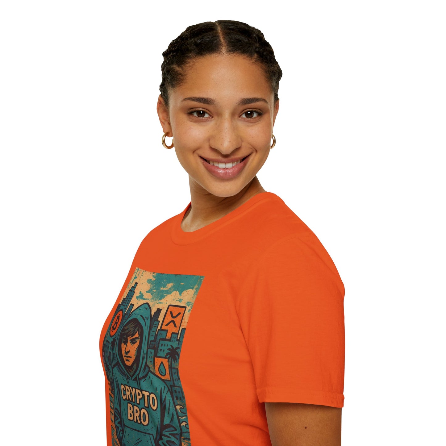 Crypto Bro Unisex Softstyle T-Shirt, Bitcoin Apparel, Cryptocurrency Gift, Casual Wear, Trendy Graphic Tee