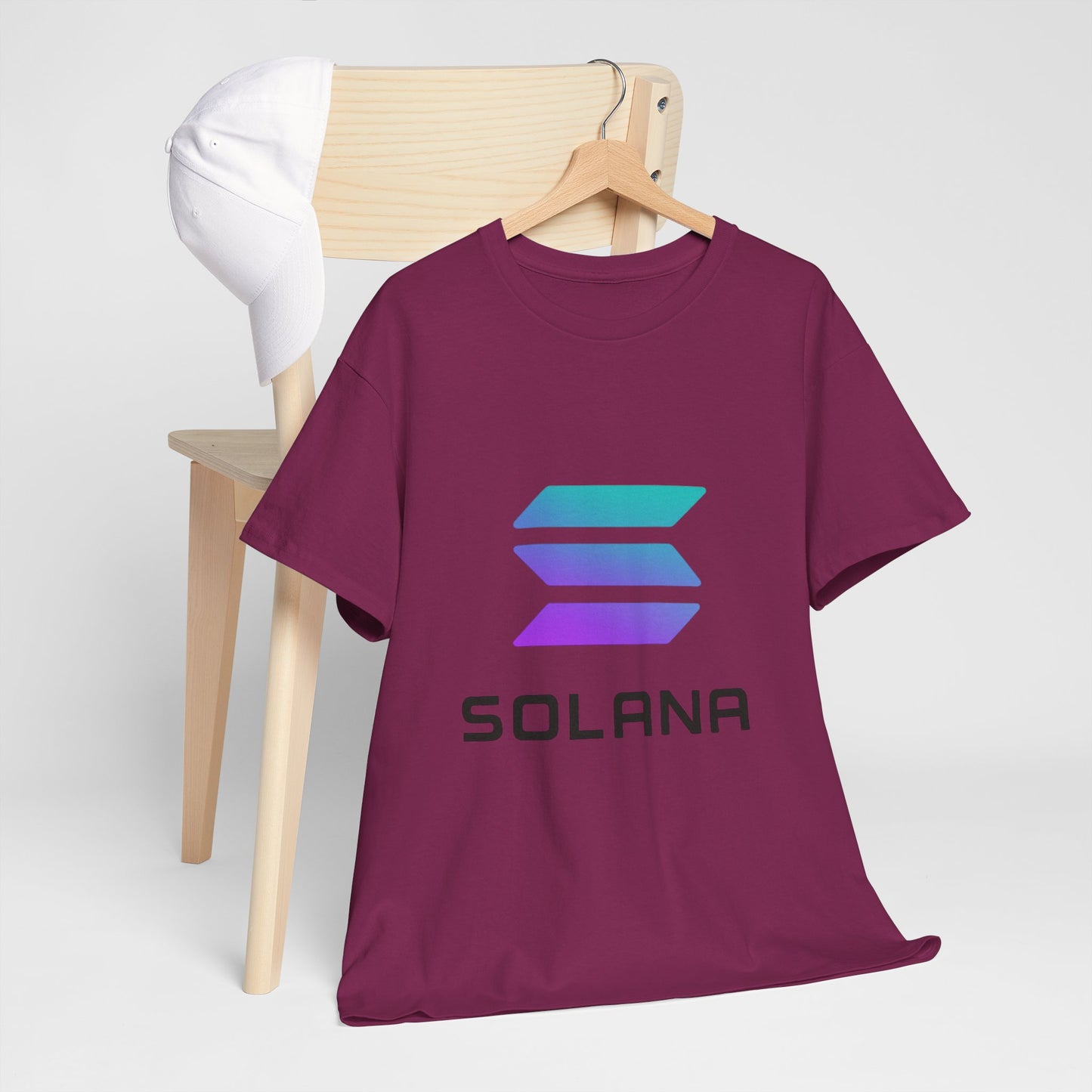 Solana Unisex Heavy Cotton Tee, Crypto Apparel, Gamer Shirt, Tech Enthusiast Wear, Unique Gift for Blockchain Lovers, Trending Fashion