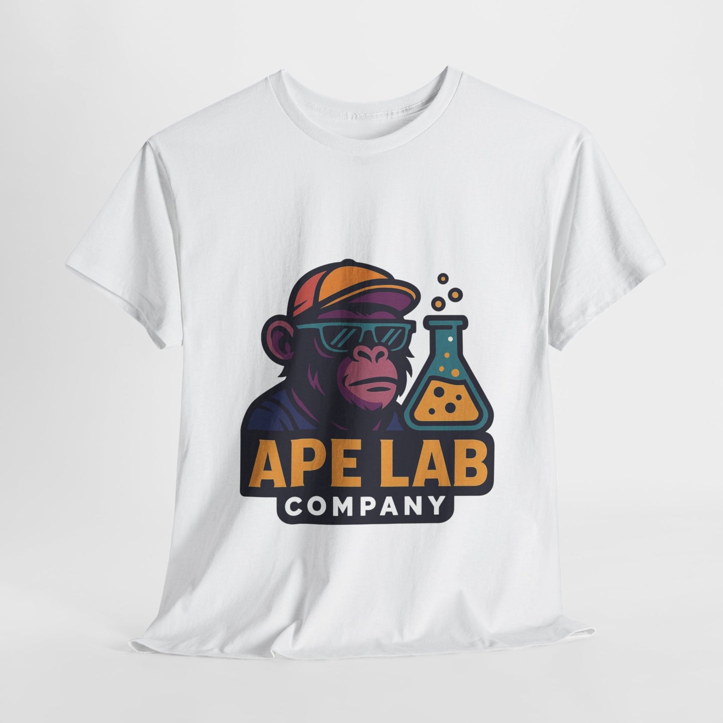 Ape Lab Company Unisex Heavy Cotton Tee - Fun and Stylish Tee for Science Lovers, Perfect for Casual Wear, Gifts, Birthdays, and Parties